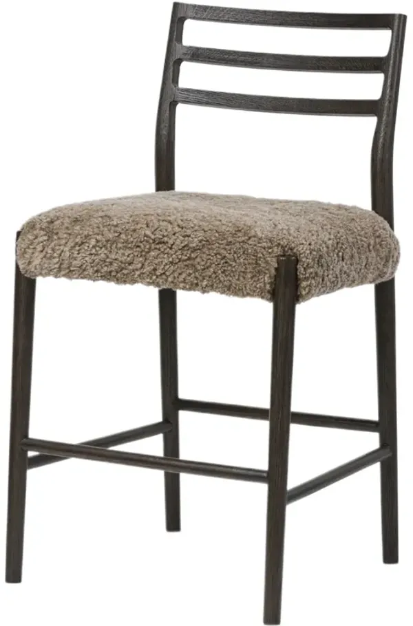 Noah Shearling Counter Stool - Taupe Shearling