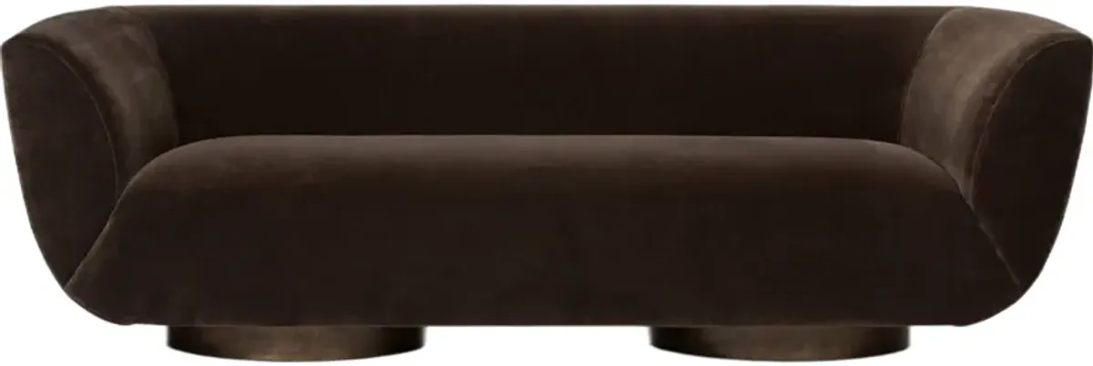 Skylar Velvet Sofa - Surrey Cocoa