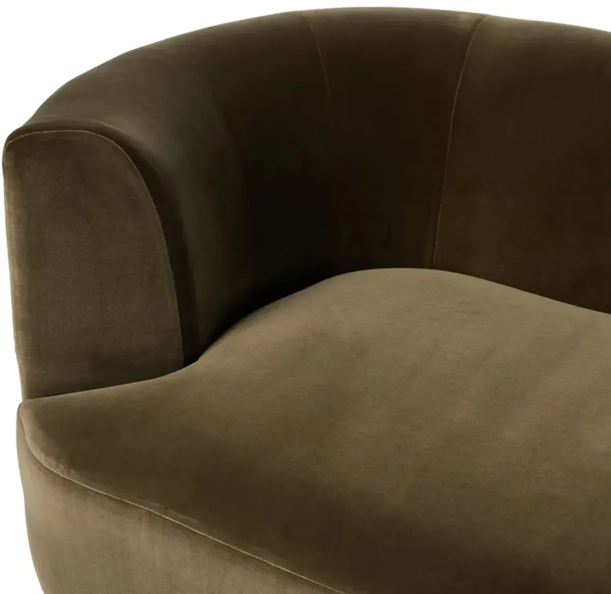 Aluni Tete A Tete Velvet Chaise - Green - Comfortable, Sturdy, Stylish