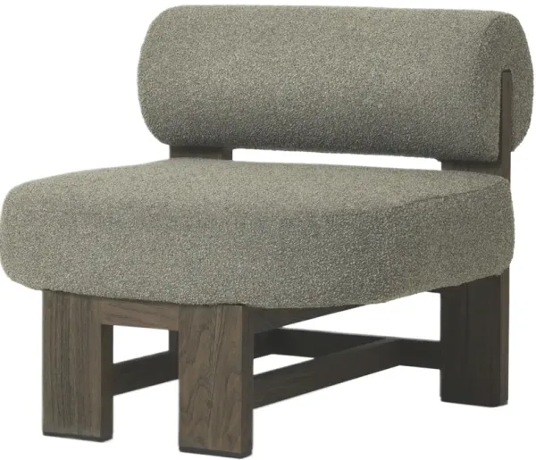 Kirby Outdoor Teak Boucle Chair - Lera Fawn - Brown