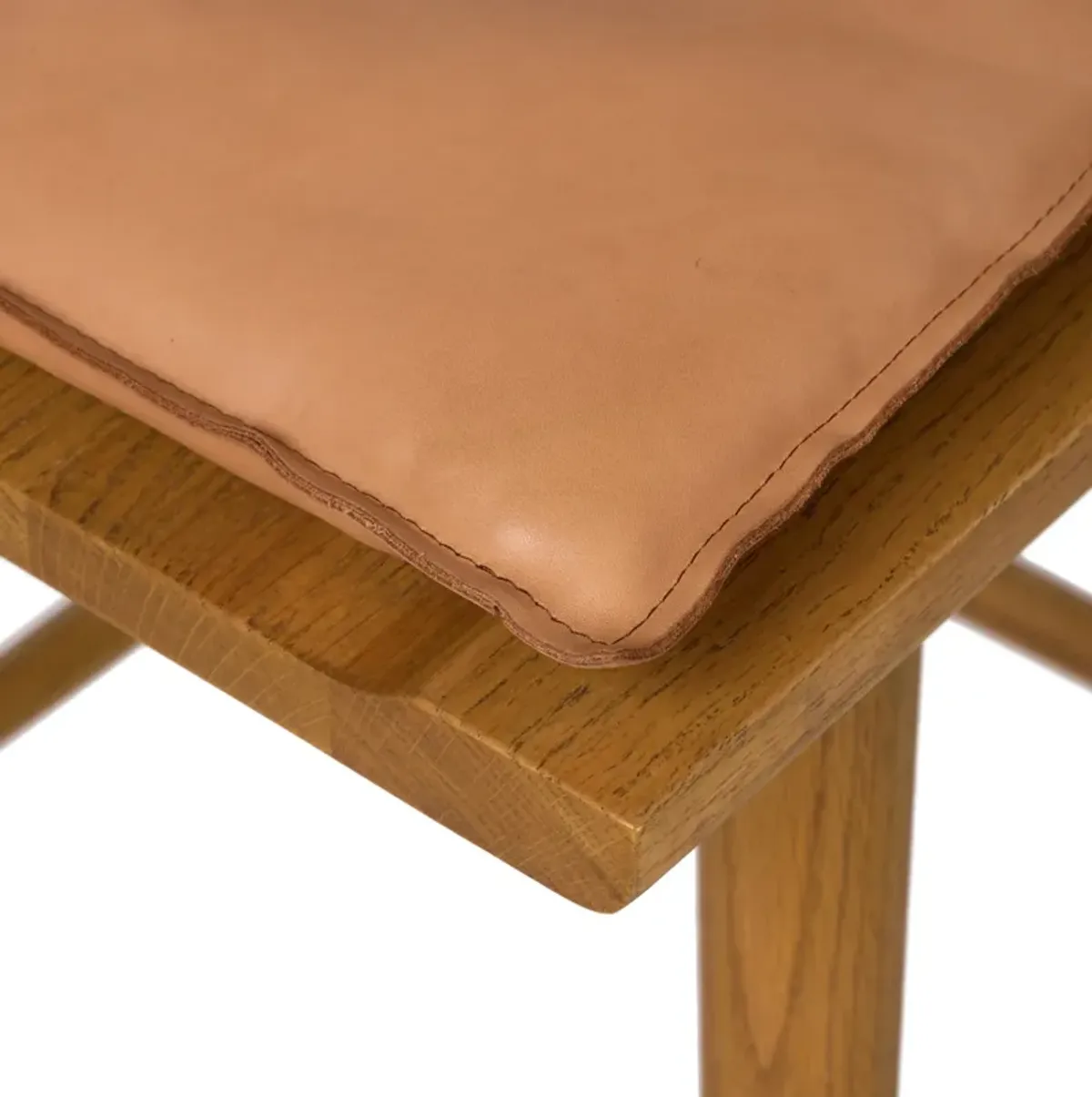 Kaysen Leather Cushion Counter Stool - Whiskey Saddle