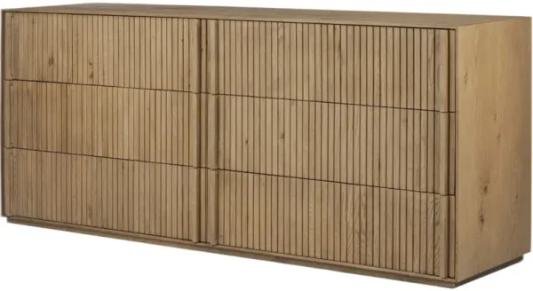 Maisie 6-Drawer Dresser, Rustic Light Natural Oak