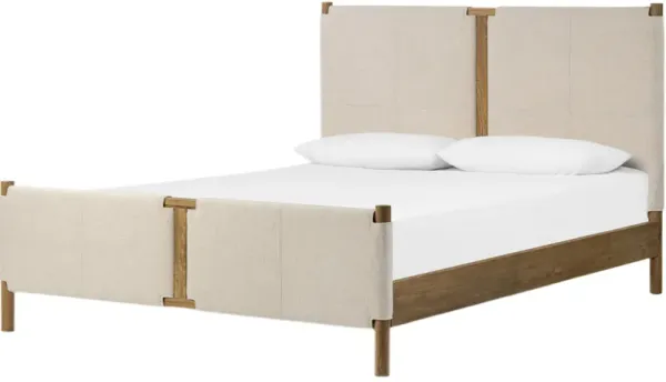 Ralph Linen Bed - Antigo Natural - Brown