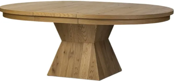 Liora Round Extension Dining Table - Aged Natural Oak