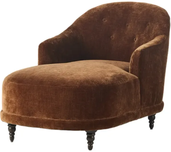 Fernmere Chenille Chaise Lounge - Altair Sienna - Brown - Comfortable, Sturdy, Stylish