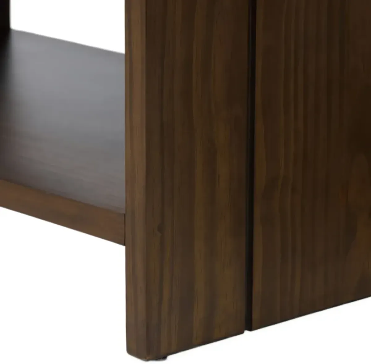 Porter Nightstand - Tawny Pine - Leather