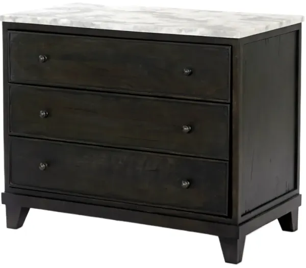 Bramble Nightstand, White Statuario Marble