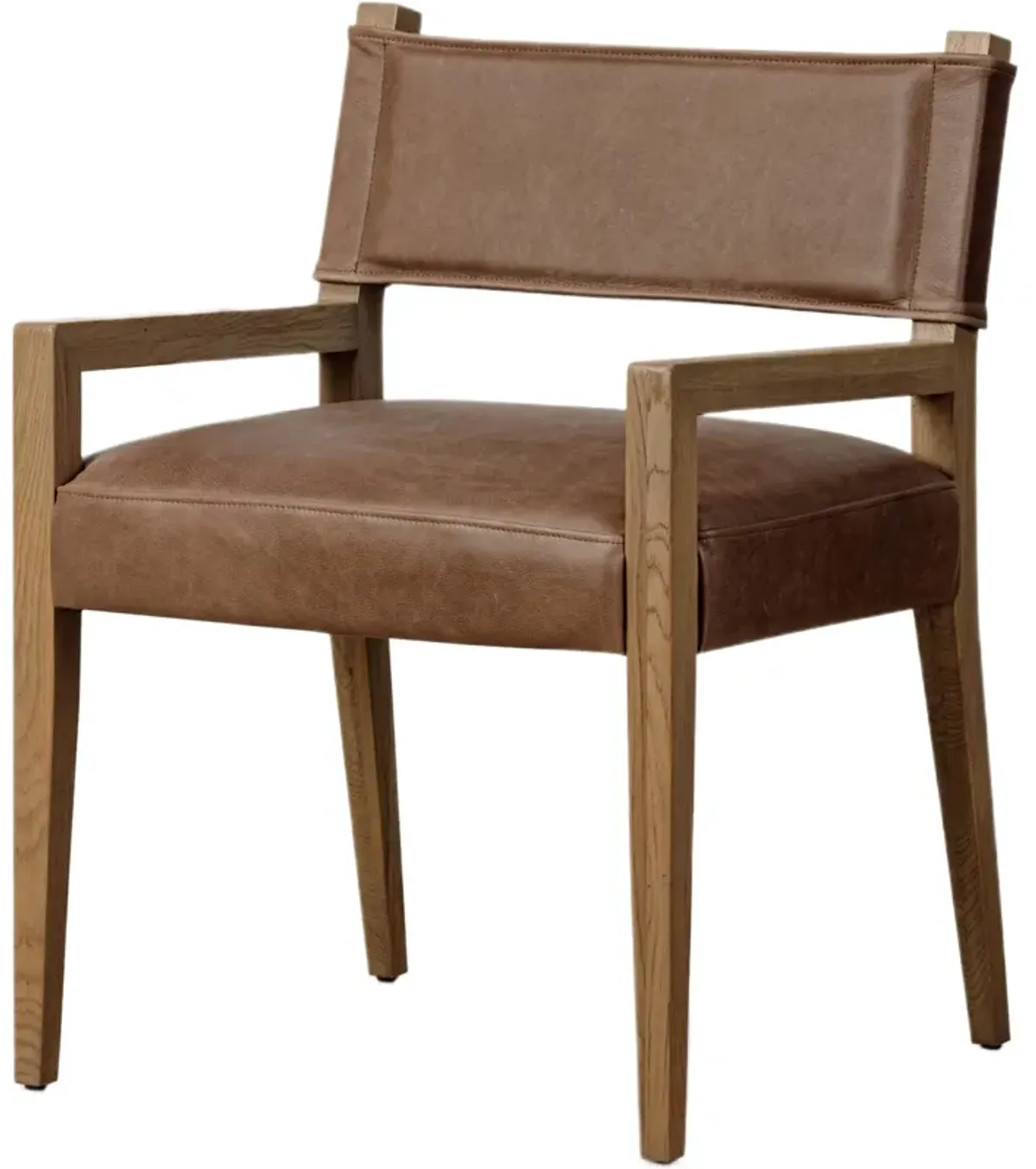 Parker Leather Dining Armchair, Palermo Cigar