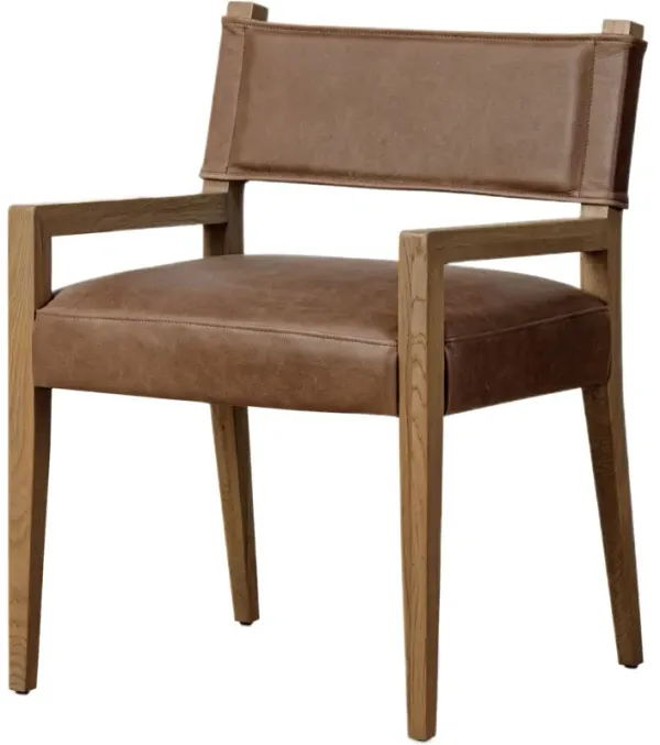 Parker Leather Dining Armchair, Palermo Cigar