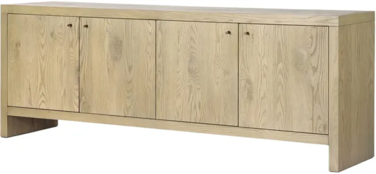 Hank 4-Door Sideboard - Sandy Resawn Oak - Brown