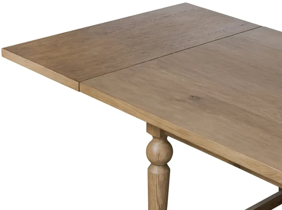 Petrel Rectangular 88-104" Extension Dining Table, Worn Oak