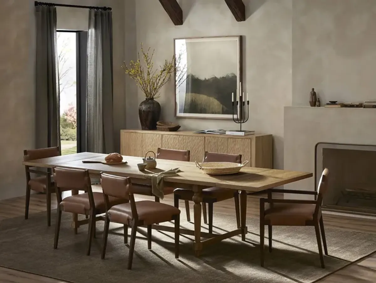 Petrel Rectangular 88-104" Extension Dining Table - Worn Oak