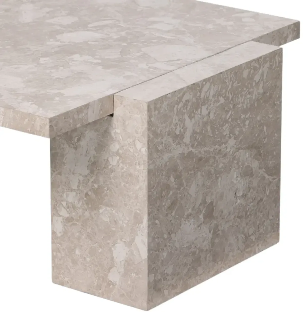 Jesse Coffee Table - Lunar Marble - Gray