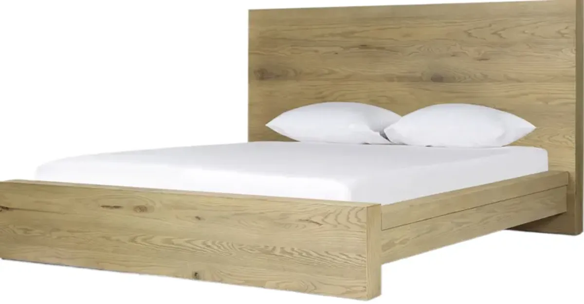 Hank Bed - Sandy Resawn Oak - Brown