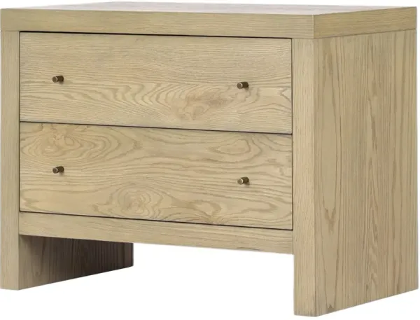 Hank Charging Nightstand, Sandy Resawn Oak