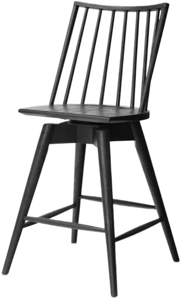Brody Swivel Counter Stool - Black Oak