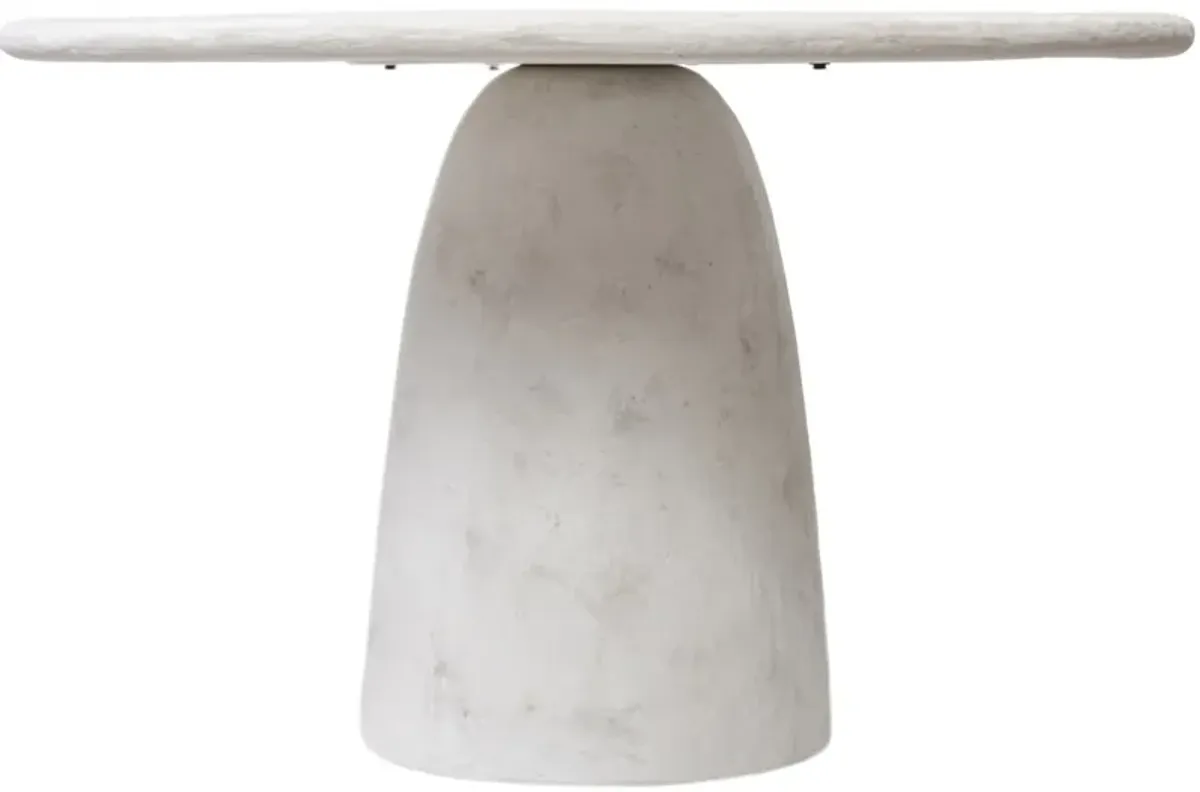 Larchmere 48" Round Dining Table, Textured Lunar Concrete