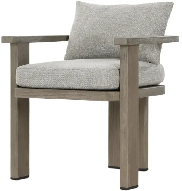 India Outdoor Teak Dining Armchair, Hayes Fog