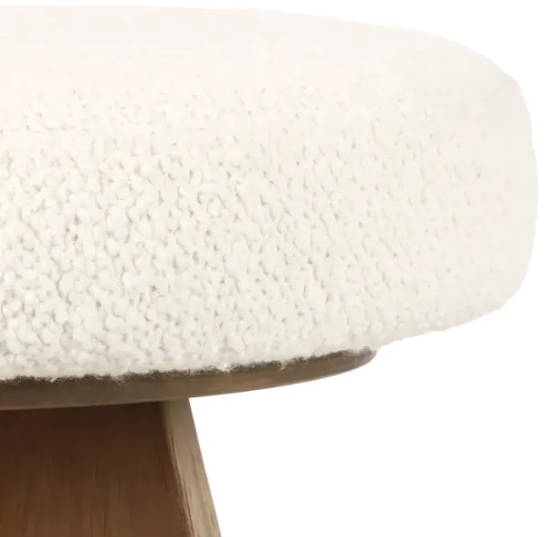 Solmere Swivel Bar Stool, Durham Cream Boucle