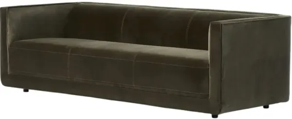 Julian Velvet Sofa, Surrey Olive