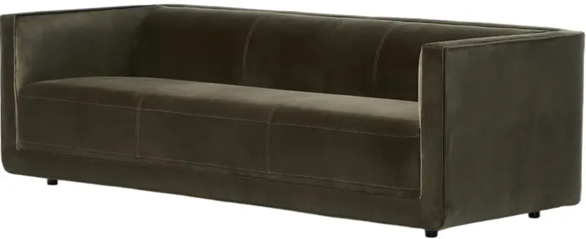 Julian Velvet Sofa - Surrey Olive