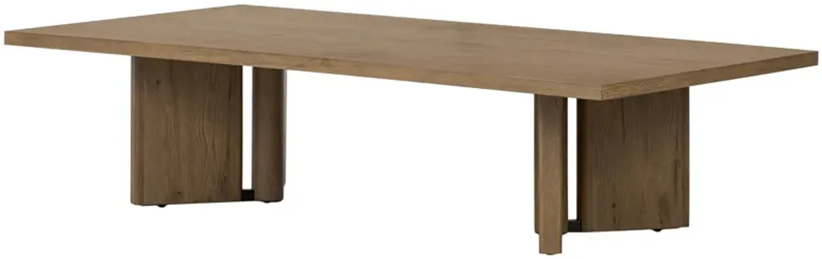 Eulora Coffee Table - Rubbed Light Oak - Brown