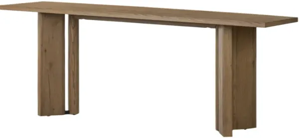 Eulora Console Table, Rubbed Light Oak