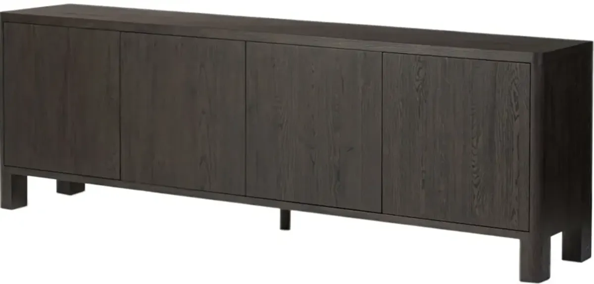 Killian 4-Door Sideboard - Cracked Smoked Black