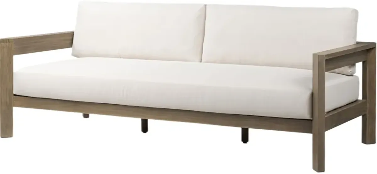 Halcove 86" Outdoor Eucalyptus Sofa - Lakin Oat