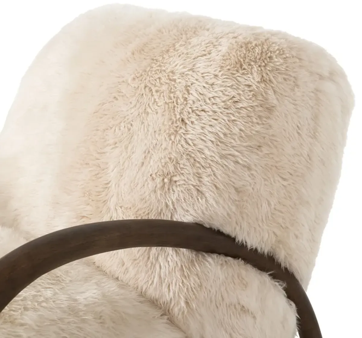 Virelia Chair - Champagne Mongolian Fur - Beige