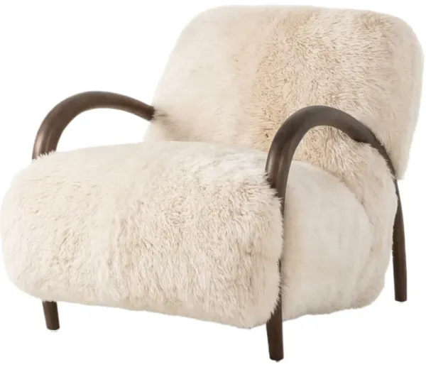 Virelia Chair, Champagne Mongolian Fur