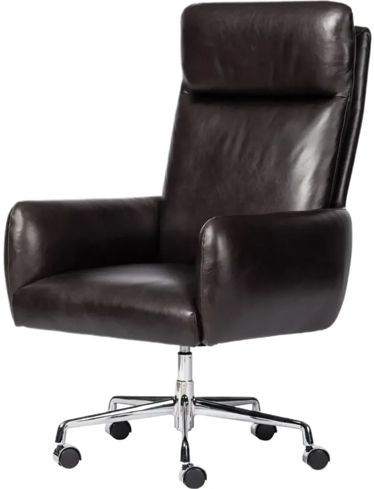Emelisse Leather Desk Chair - Sonoma Black
