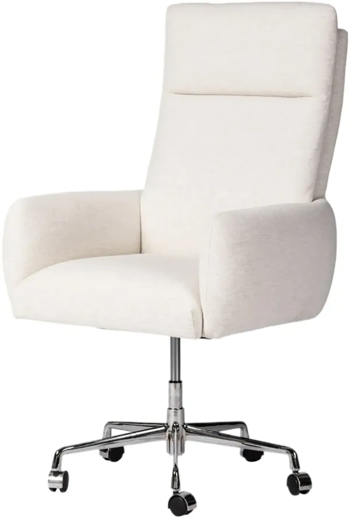 Emelisse Chenille Desk Chair - Crypton Nomad Snow - White