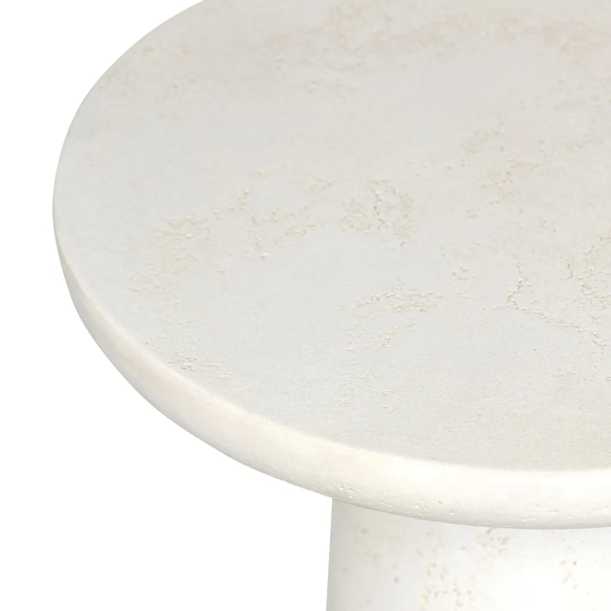 Set of 2 Ravienne Outdoor Nesting End Tables - Aged White Concrete