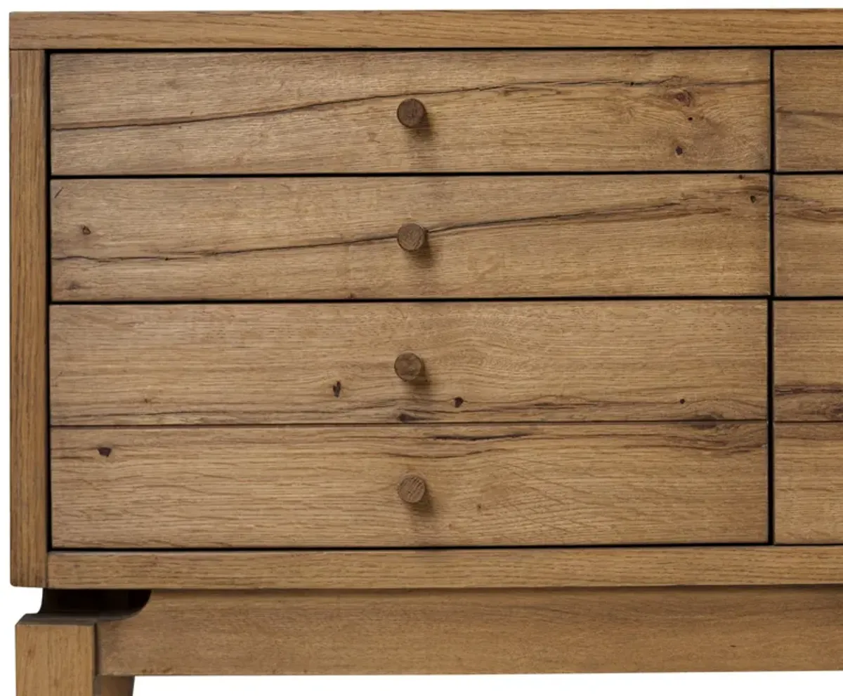 Norewyn Media Console, Warm Natural Oak