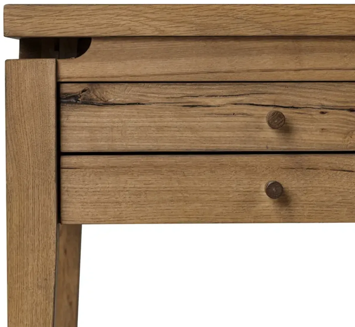 Norewyn 4-Drawer Desk - Warm Natural Oak - Brown