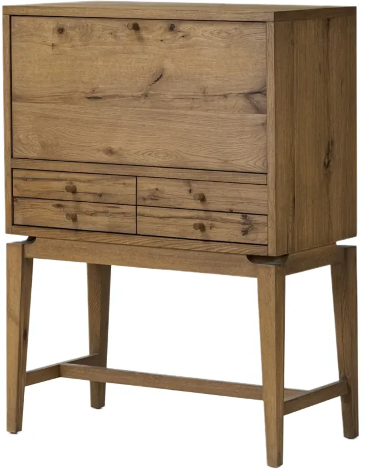 Norewyn Secretary Desk - Warm Natural Oak - Brown