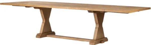 Isalyn Rectangular 88-128" Extension Dining Table, Worn Oak