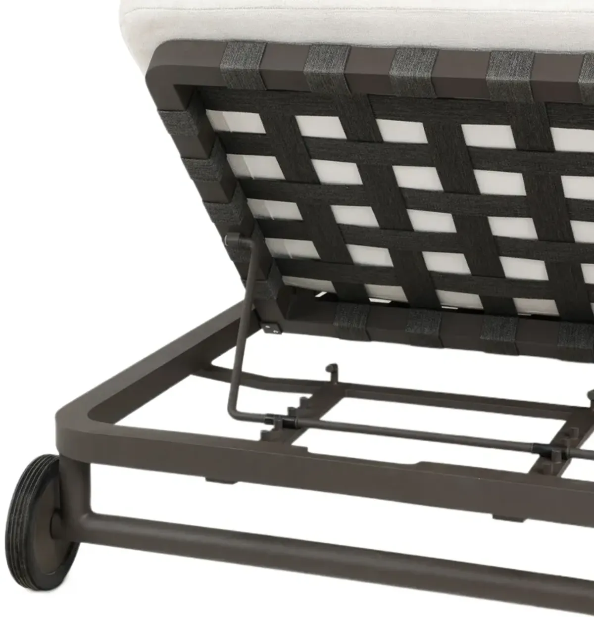 Solenne Outdoor Aluminum Chaise - Alessi Linen - Gray - Comfortable, Sturdy, Stylish