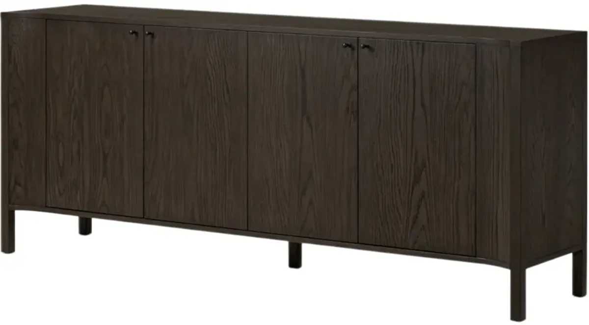 Sorelia 4-Door Sideboard, Umber Brown