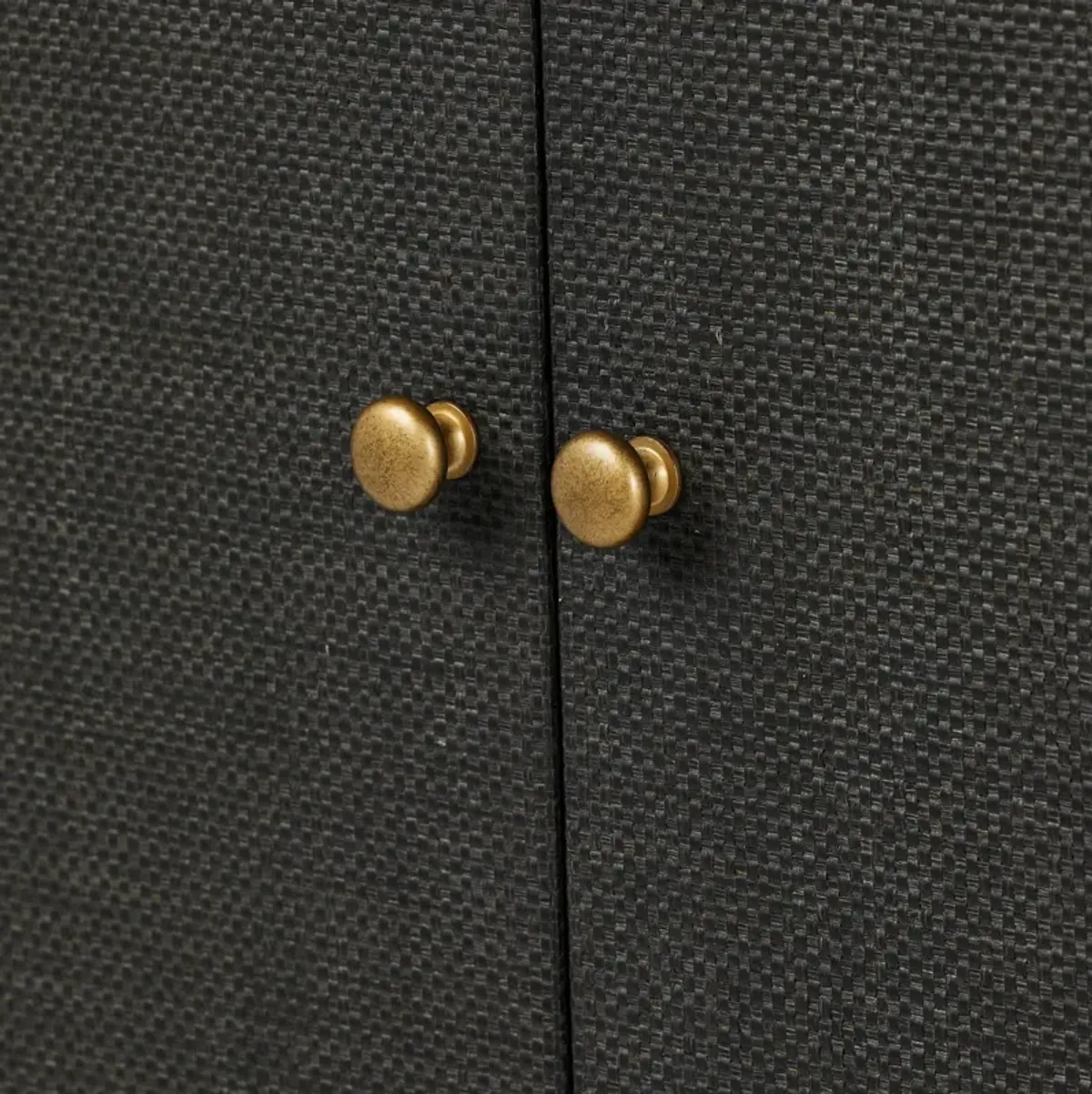 Pasco Painted Raffia Bar Cabinet - Brown