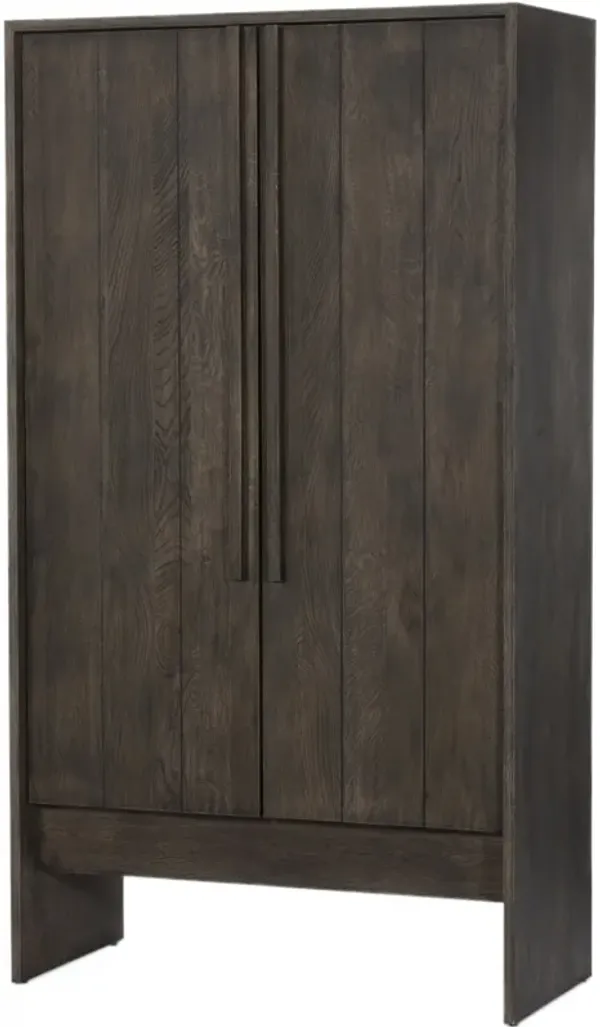 Meridra Tall 2-Door Cabinet - Brown