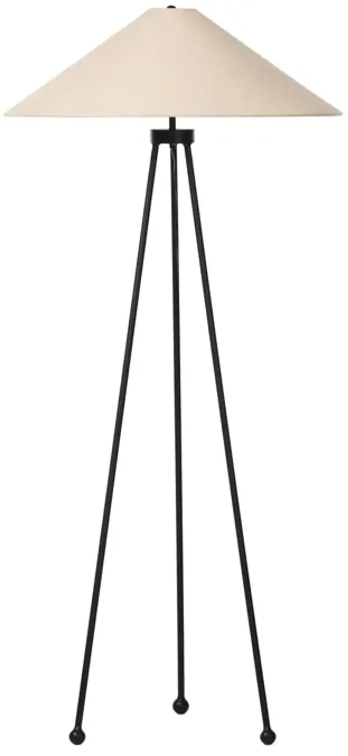 Nyrix Tripod Floor Lamp - Light Beige/Matte Black