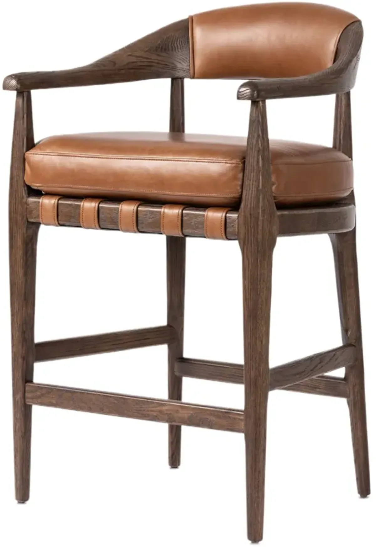 Cottswald Leather Counter Stool - Sonoma Chestnut