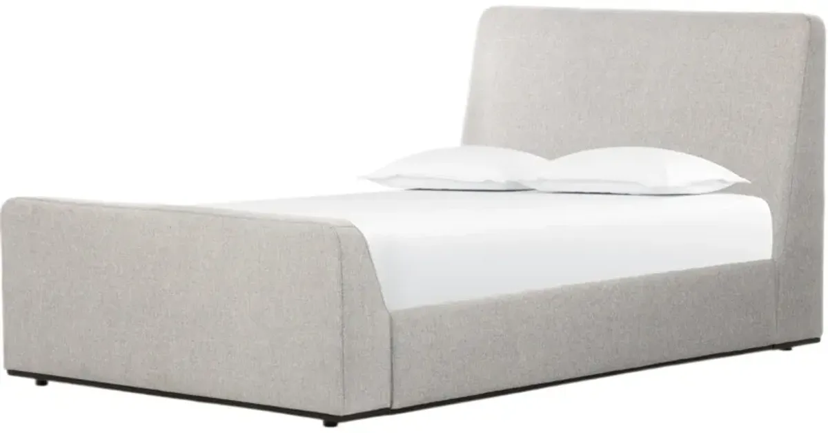 Seraphina Linen Bed, Aldred Silver