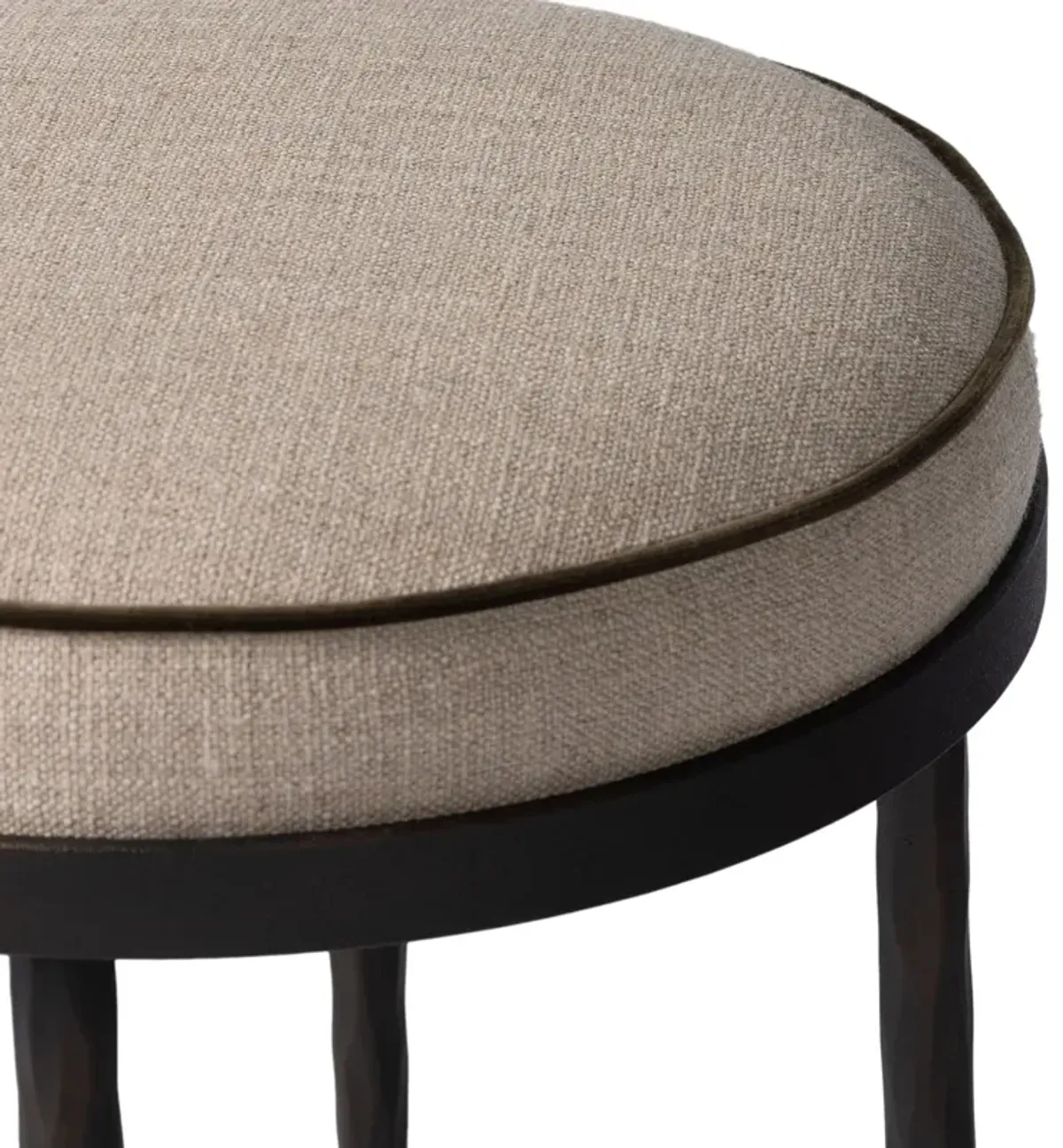 Zelith Iron Counter Stool - Alcala Taupe Linen