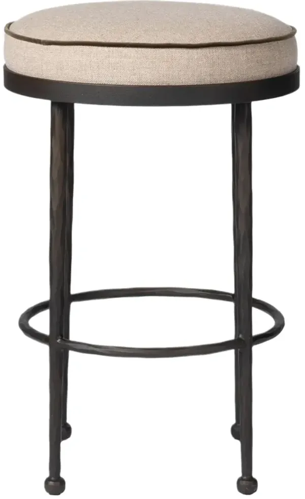 Zelith Iron Counter Stool - Alcala Taupe Linen
