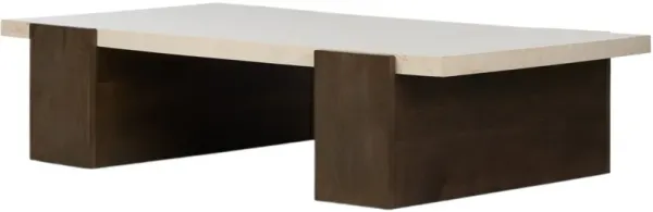 Nyvra Coffee Table, Cream Marble/Grey Tobacco Oak