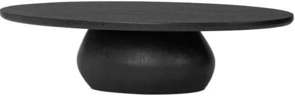 Zephyla Oval Coffee Table, Worn Black