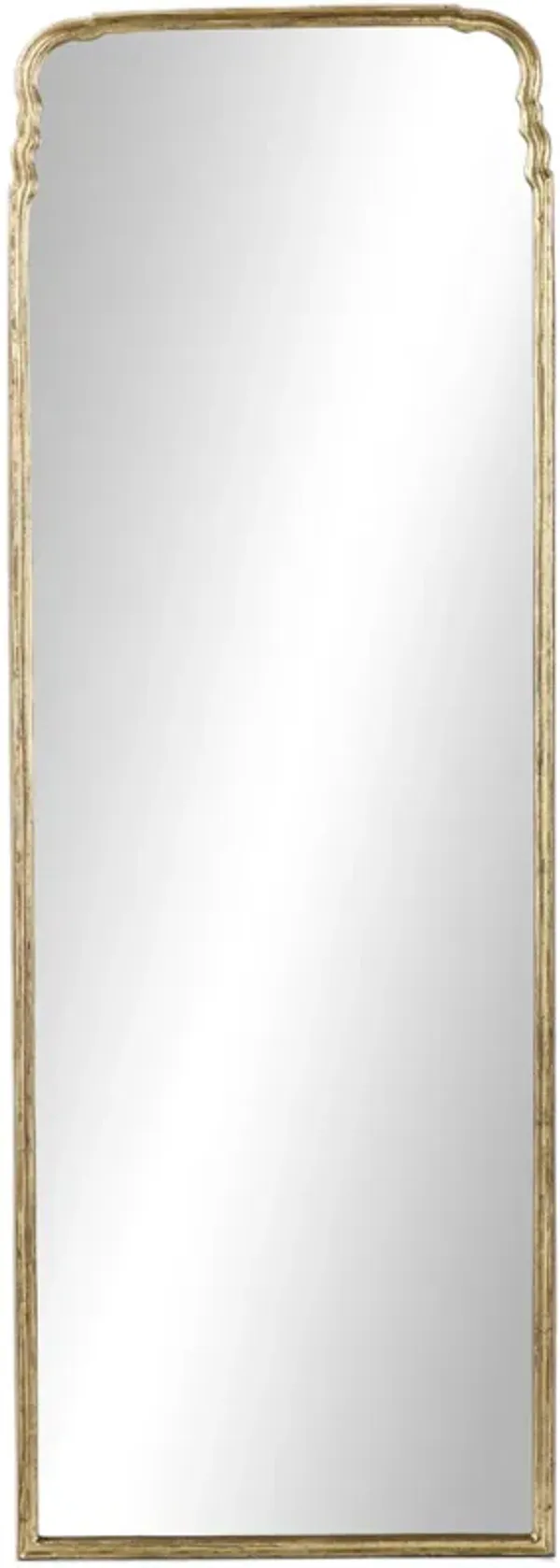 Arlowen Floor Mirror - Antiqued Gold Leaf